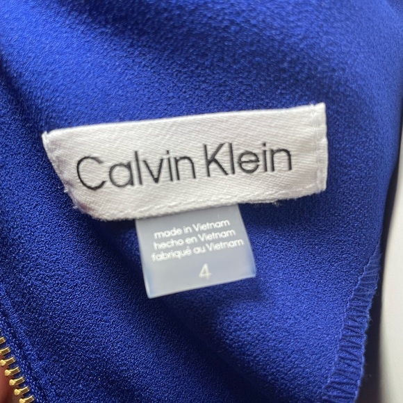 Calvin Klein vibrant blue sheath dress sz 4 - Picture 6 of 8